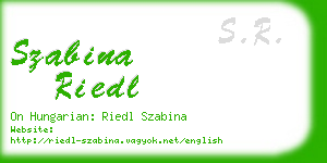 szabina riedl business card